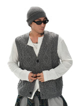 Wool Blend Vintage Knit Vest