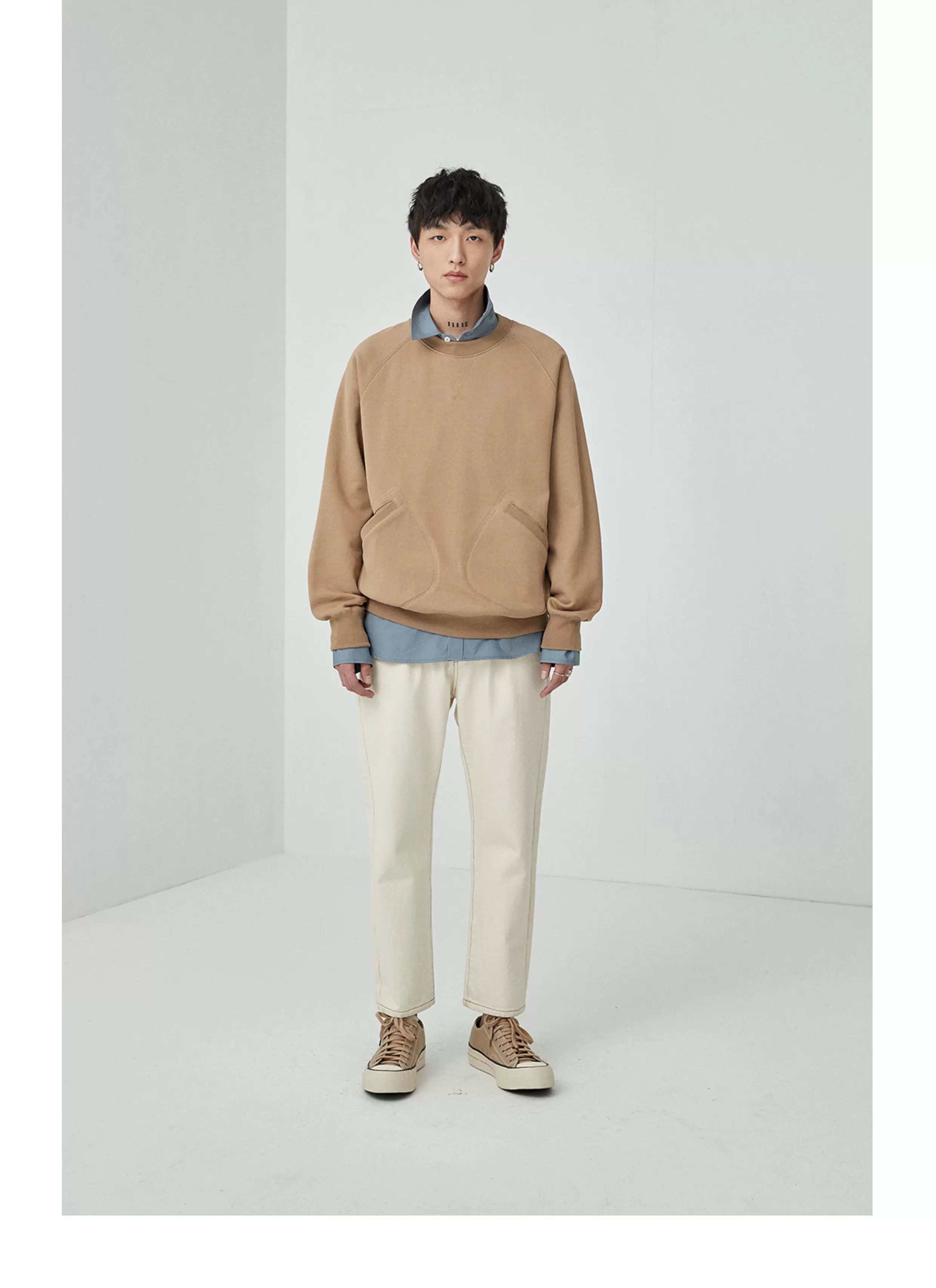 Split Pocket Basic Cotton Shirt