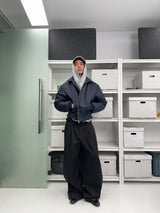 Natural Wash Double Pleated Loose Pants