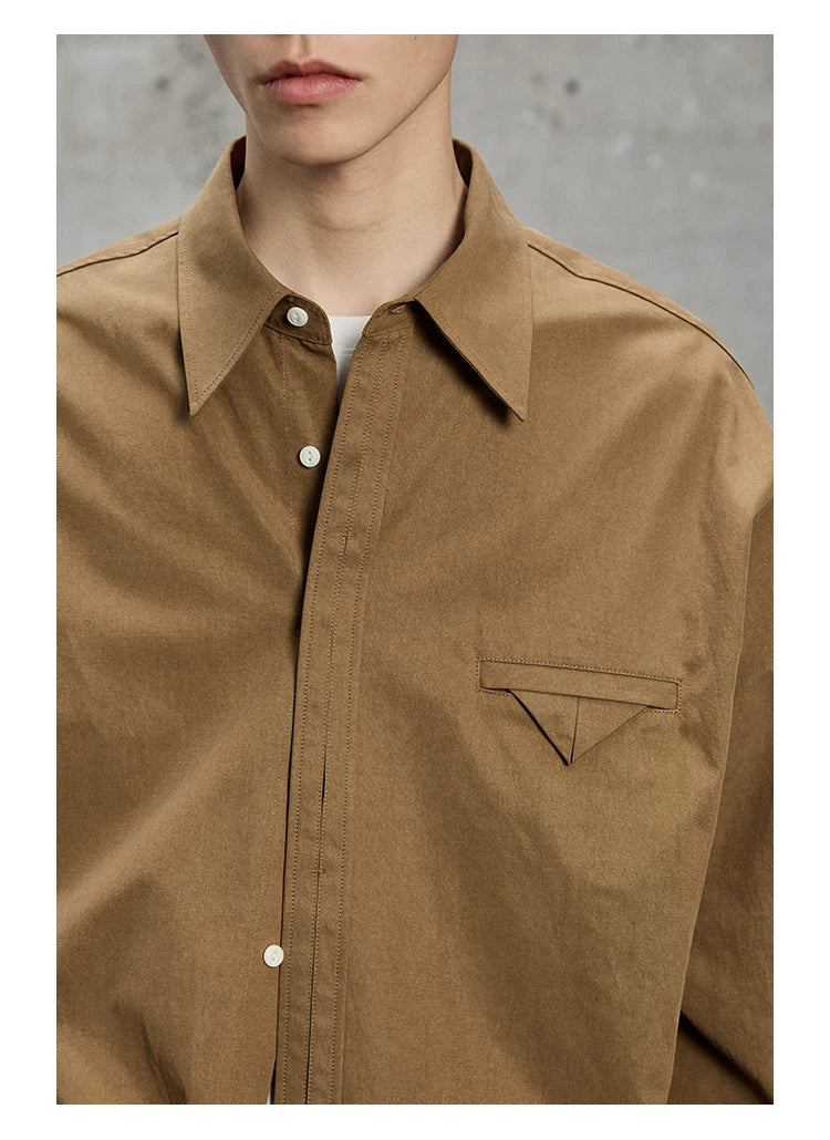 Triangle Pocket Shirt with Hidden Placket