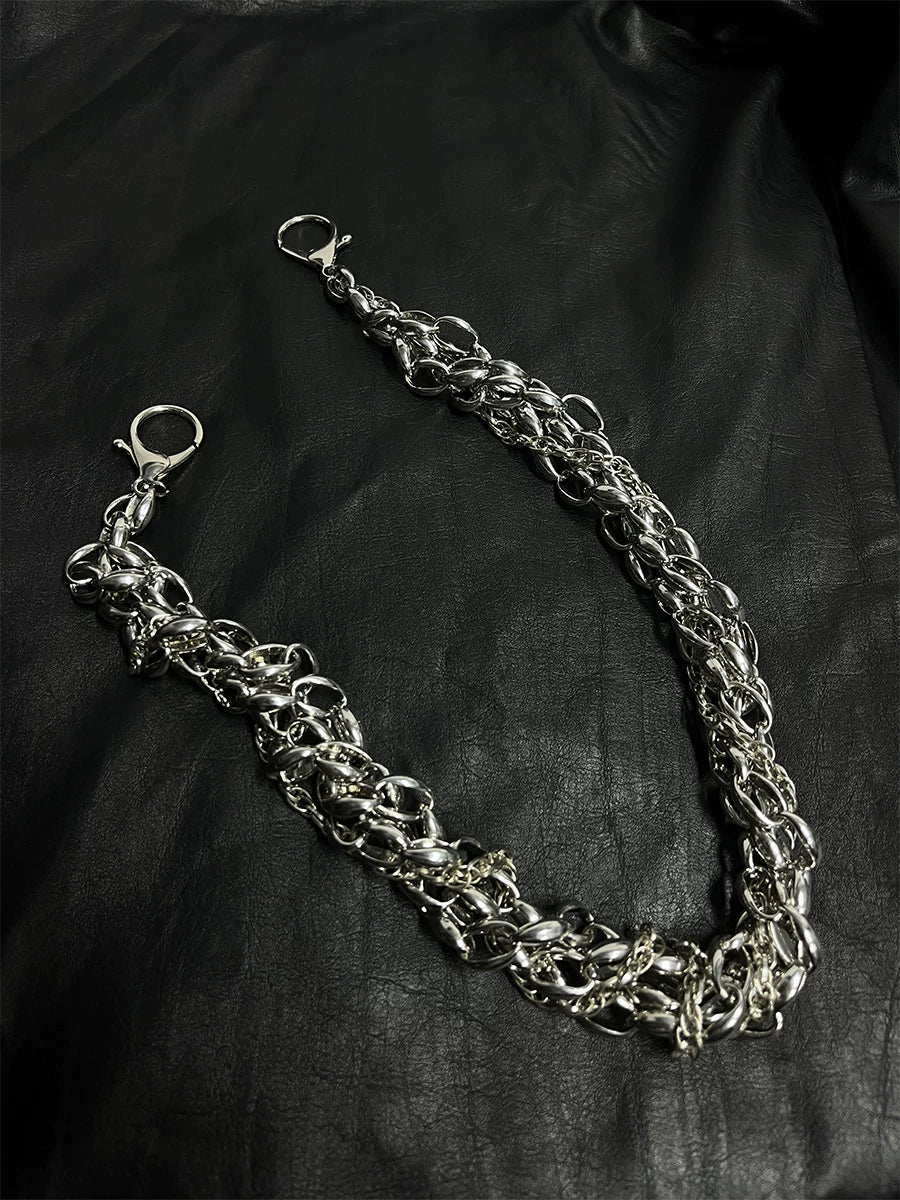Men's Silver Triple Spiral Pants Chain