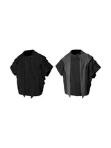 Detachable Hood Short-Sleeve Ring Cut Tees