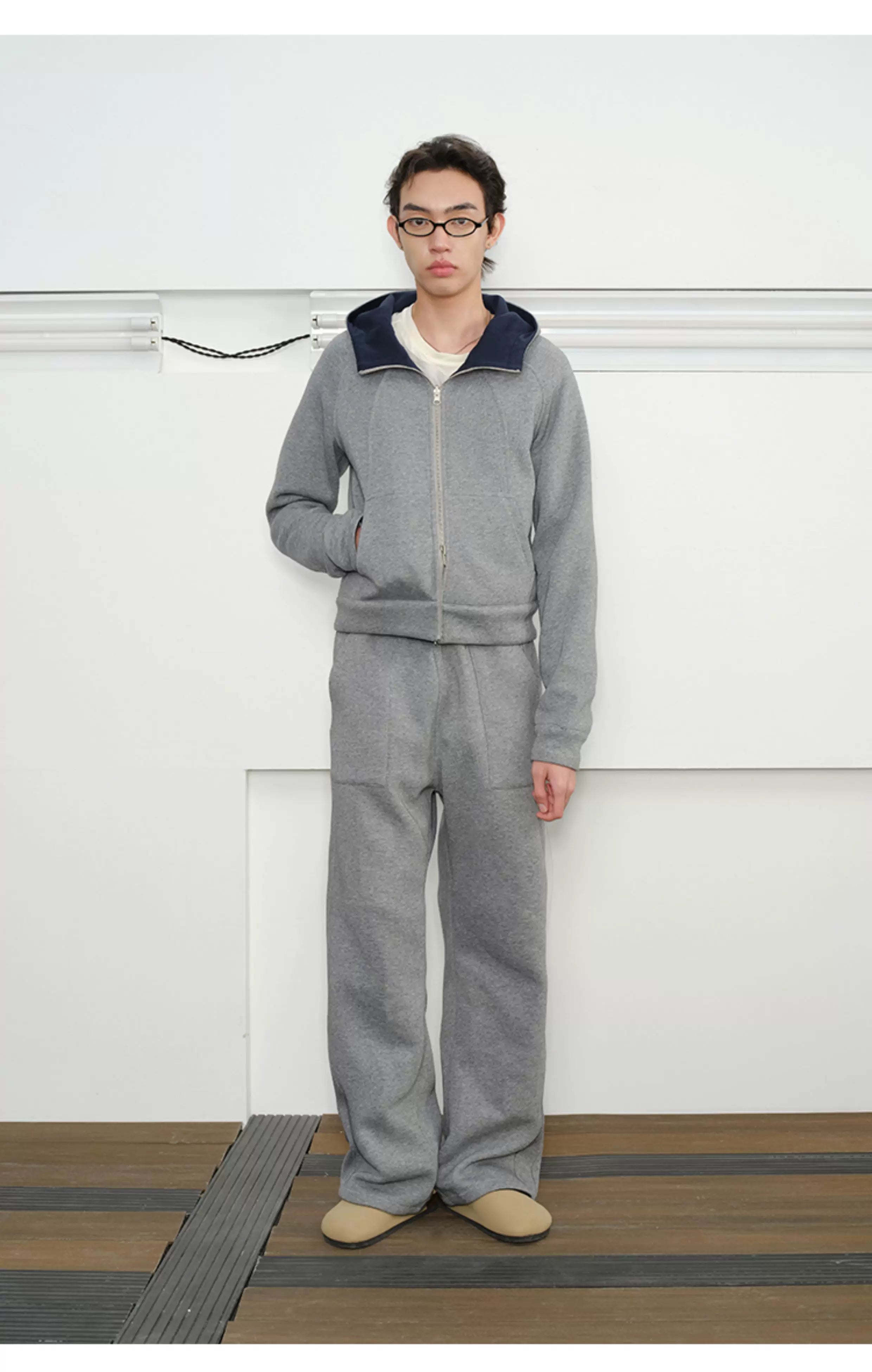 Men's Reversible Zip Hoodie Sweatpants Set