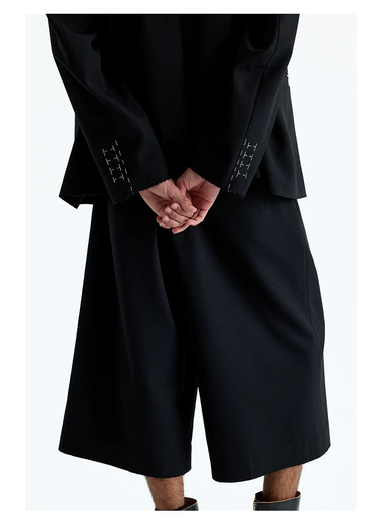 Merino Wool Raw Edge Blazer