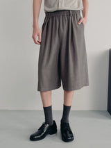 Bubble Pleated Plaid Capri Pants