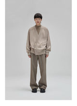 Vintage Pleated Wide Waist Casual Pants