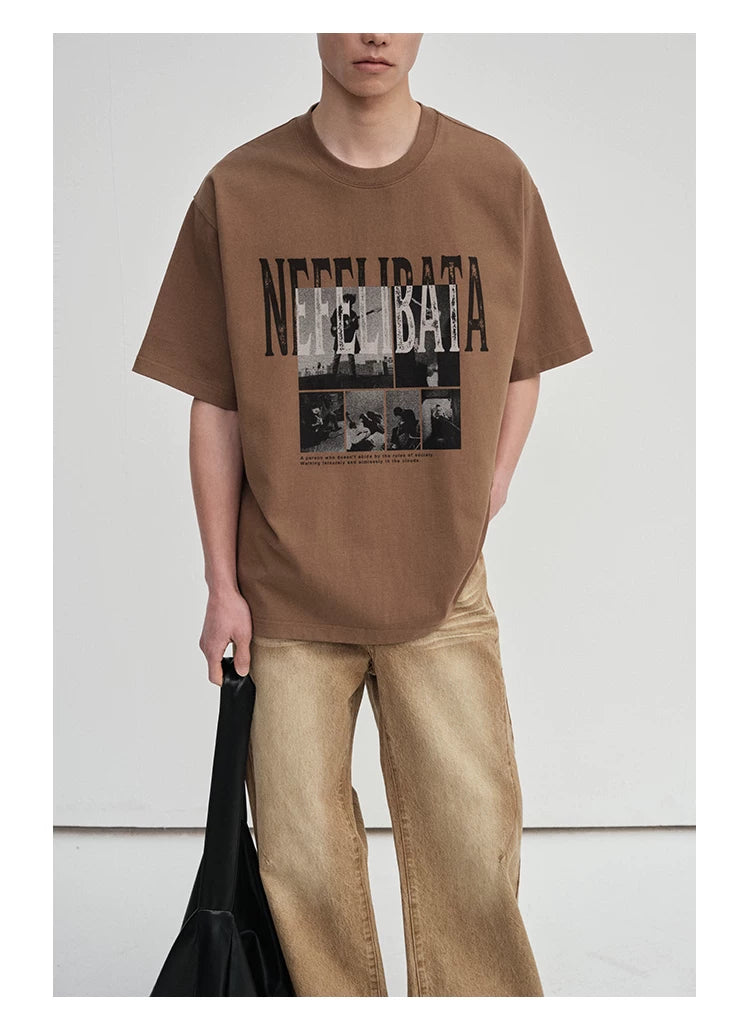300G Double Yarn Printed Tee