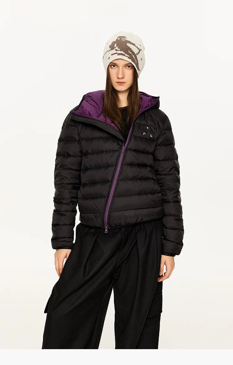 Lightweight Hooded 90% Down Water-repellent Jacket