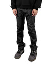 Black Waxed Flared Jeans