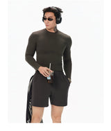 Soft Quick-Dry Fitted Long-Sleeve Top