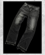 Heavy Washed Loose Flared Stacked Jeans