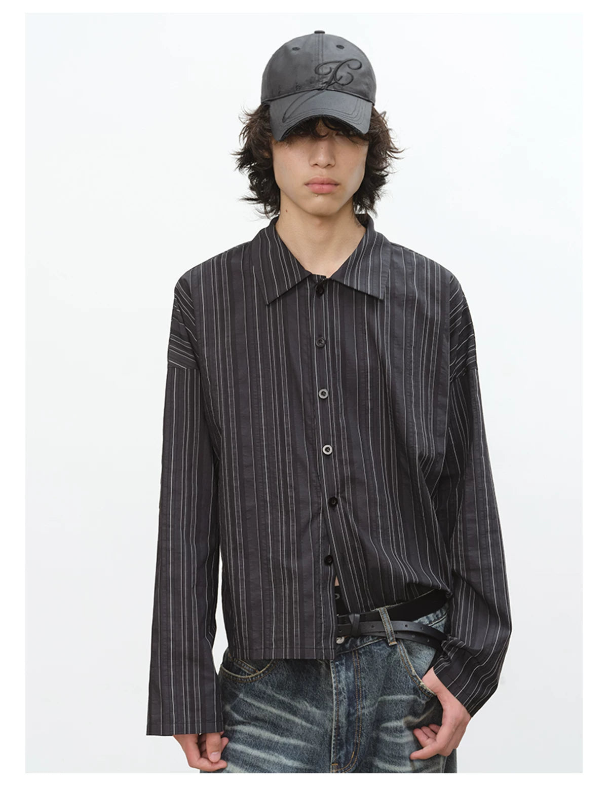 Striped Drop Shoulder Shirts