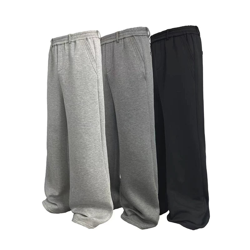 Flared Space Cotton Sweatpants With Pockets