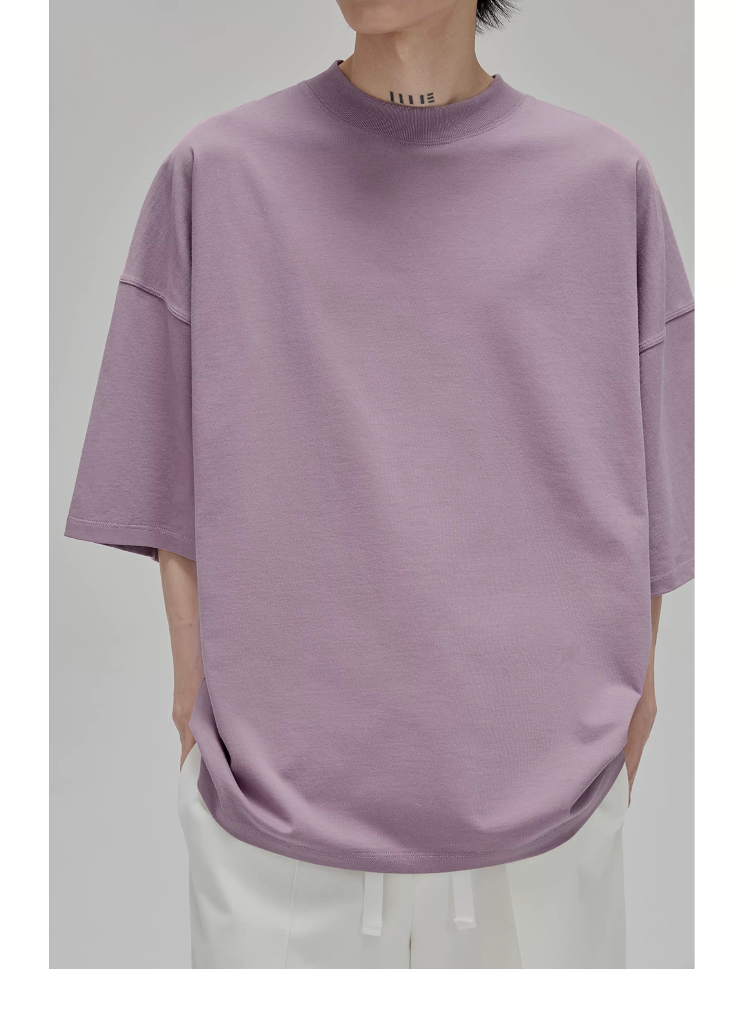 Vintage Ribbed Half Sleeve Tees