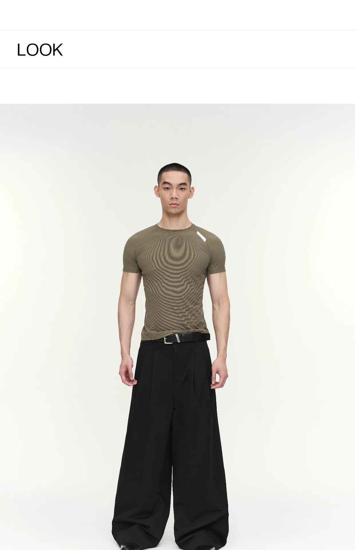 Natural Wash Double Pleated Loose Pants