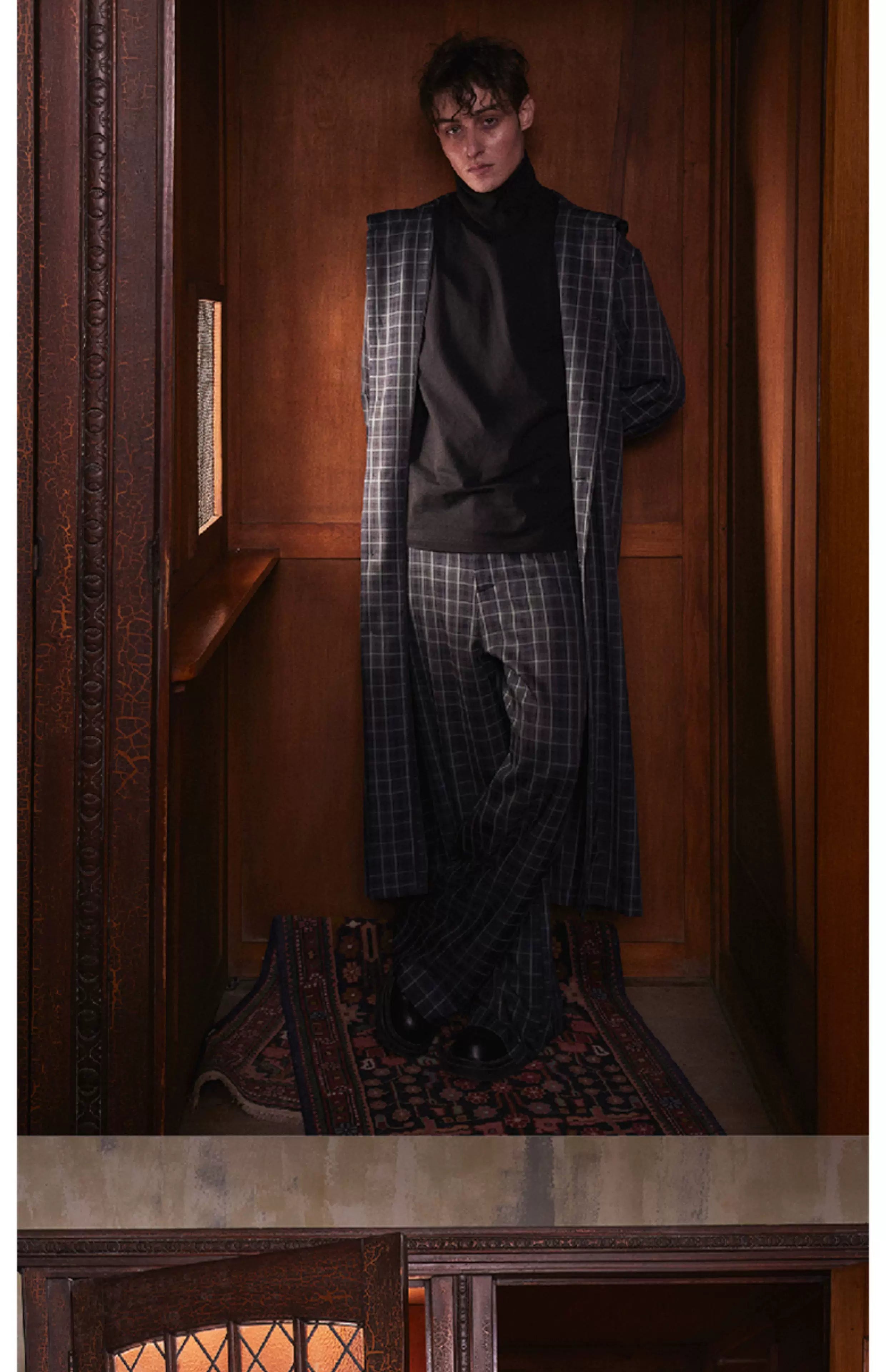 Lightweight Plaid Hooded Robe Set