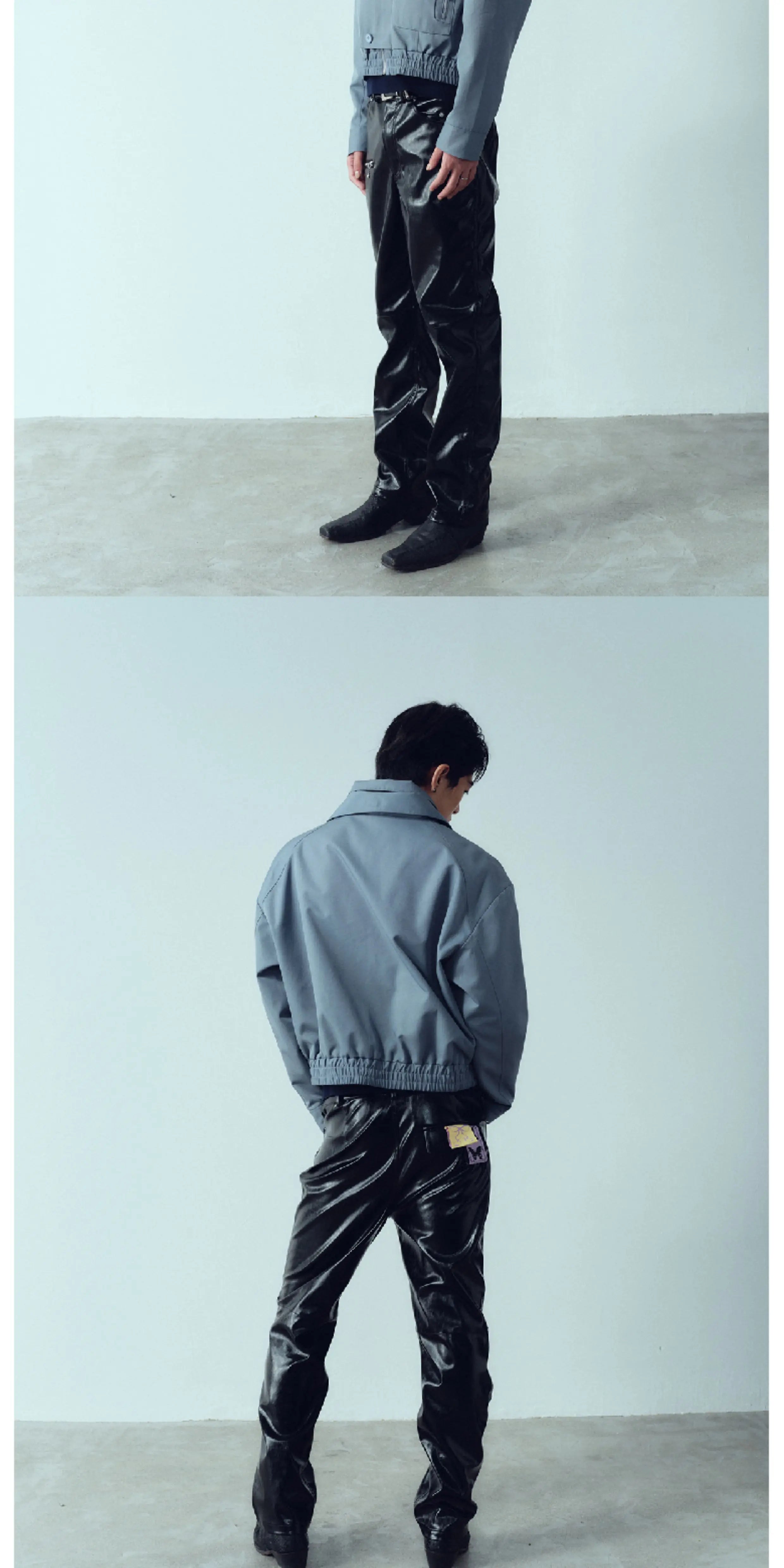 Waterproof Short Grey-blue Vintage Cargo Jacket