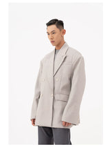 Men's Oversized Dark Apricot Padded Blazer