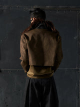 Y2K Fur Collar Cropped Leather Jacket