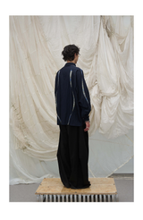 Loose Draped Pleated Curved Trousers