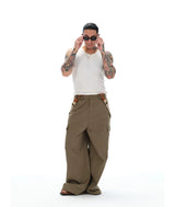 Men's Loose Multi-pocket Flare Cargo Pants