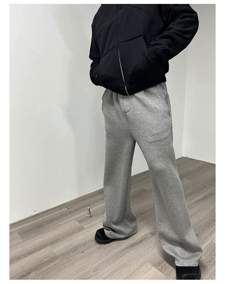 Flared Space Cotton Sweatpants With Pockets