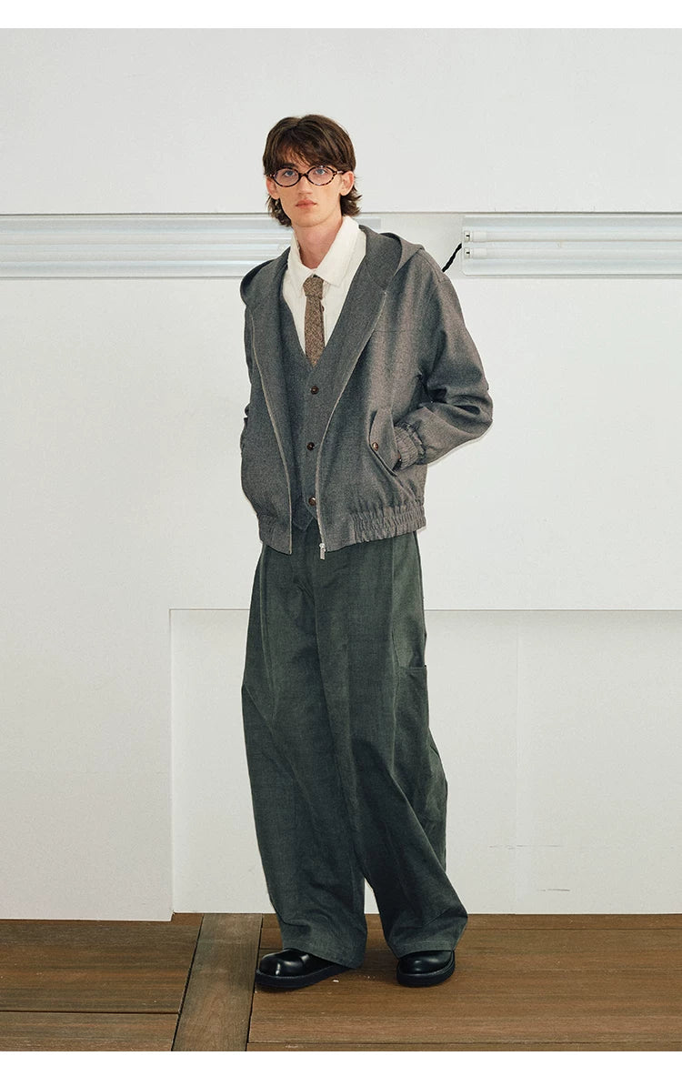 Men's Two-In-One V-Neck Vest Blazer