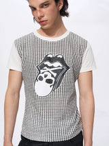 Men's Skull Print Plaid Tees