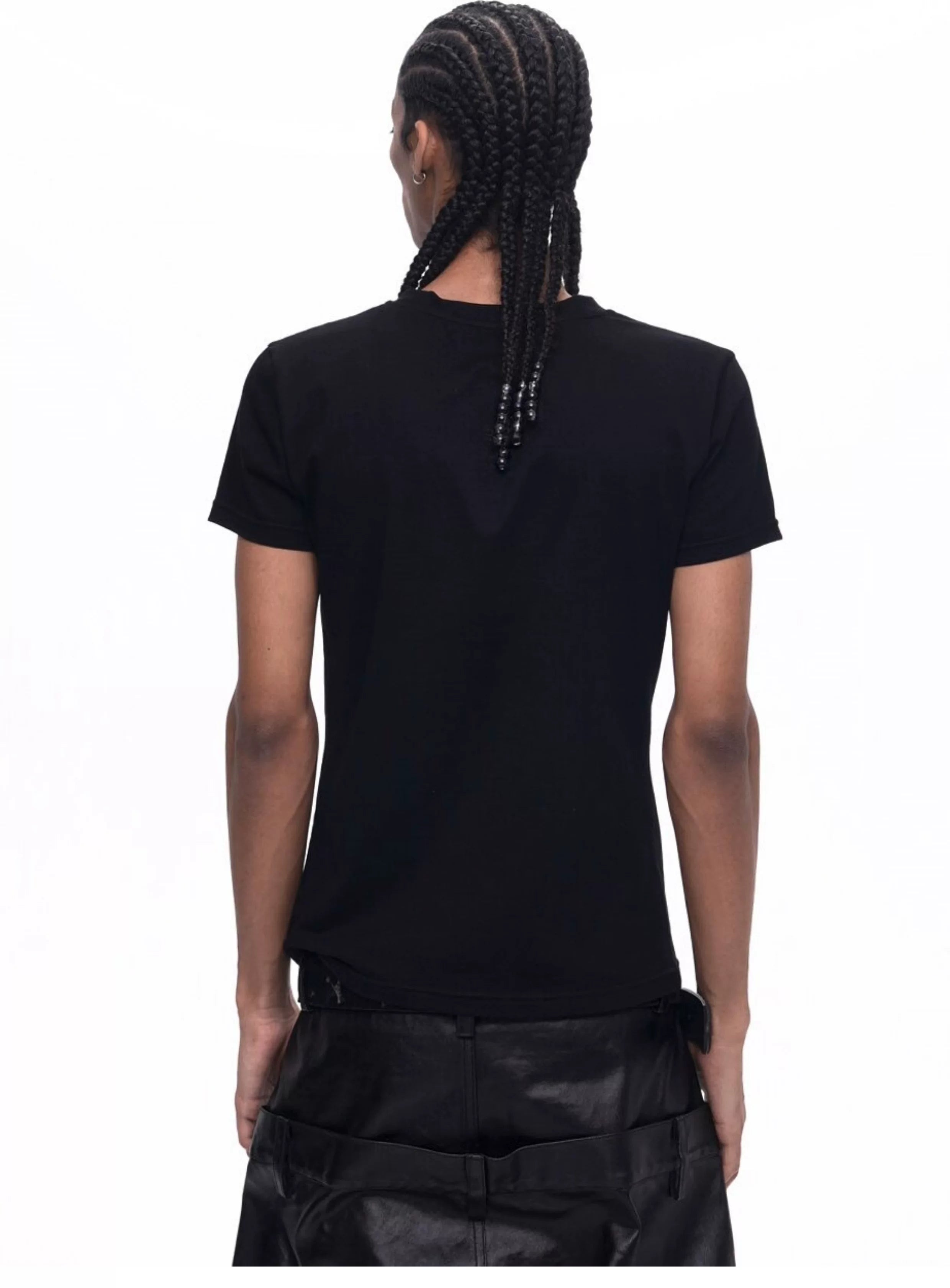 Demon Skull Rhinestone Print Crew Neck Tee