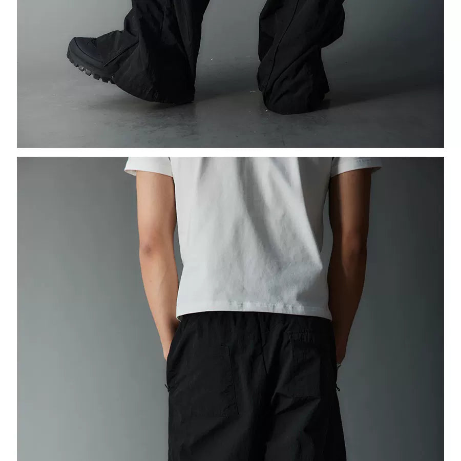 Waterproof Irregular Zippered Baggy Trench Pants