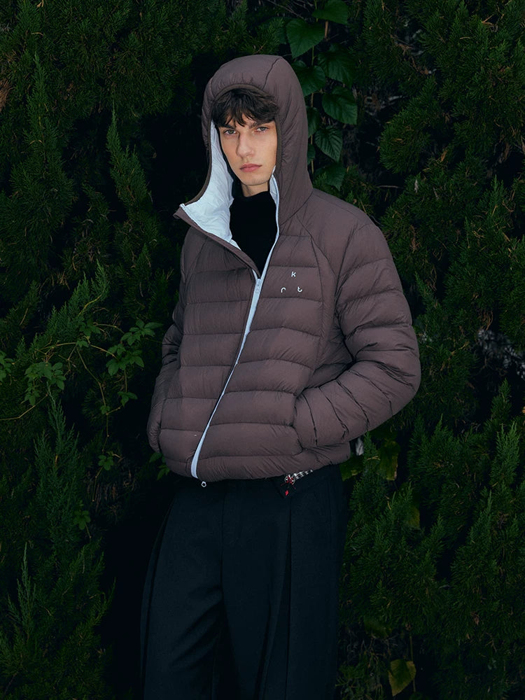 Lightweight Hooded 90% Down Water-repellent Jacket