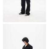 Two-Tone Cropped Lace Pocket Magnetic Jacket