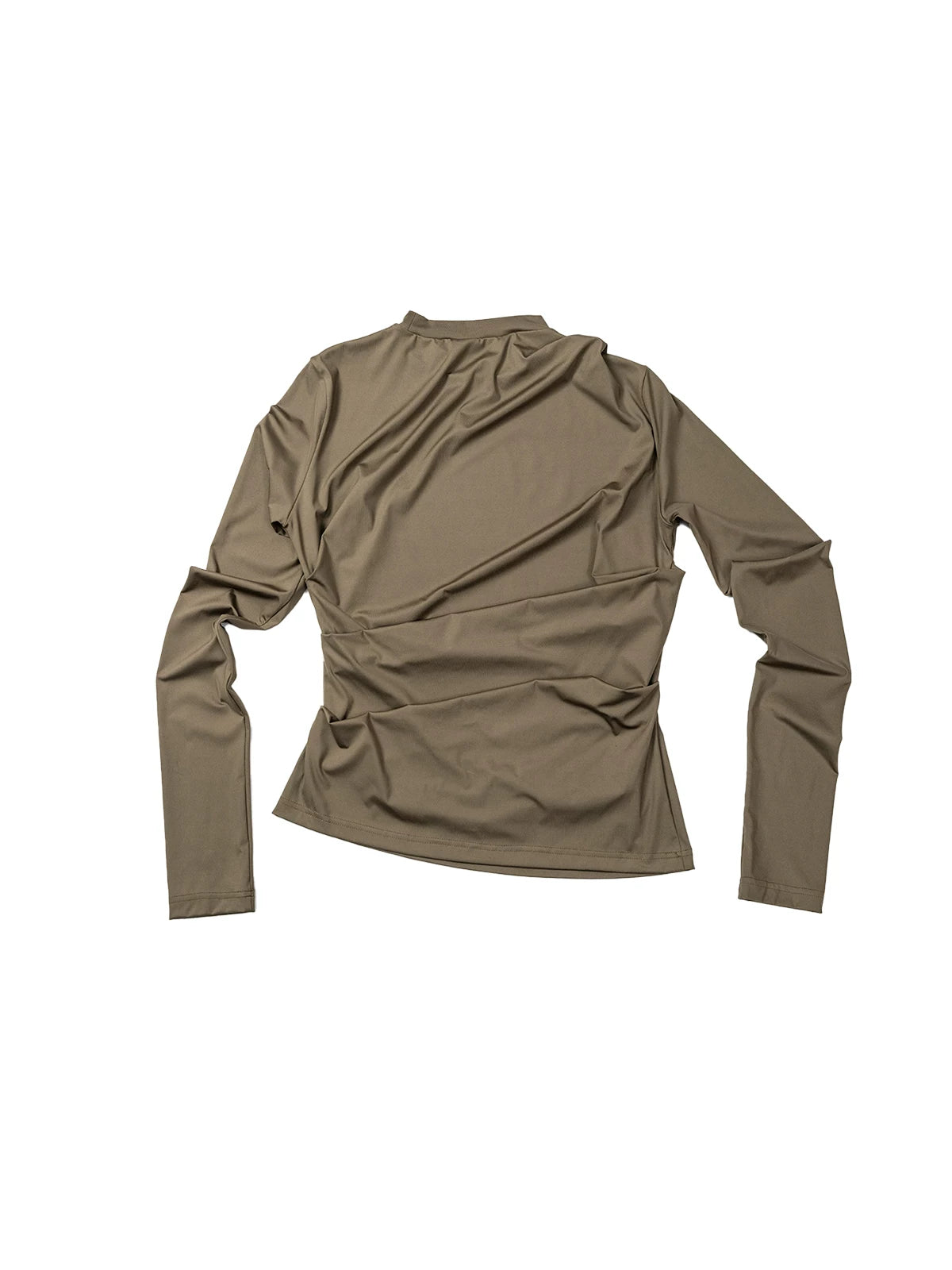 Wrinkled Slim Fit Long Sleeve Top
