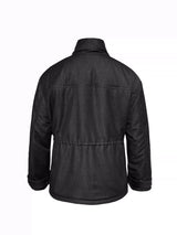 Drawstring High Neck Loose Padded Parka