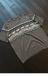 Antibacterial Lyocell Fair Isle Note Tee