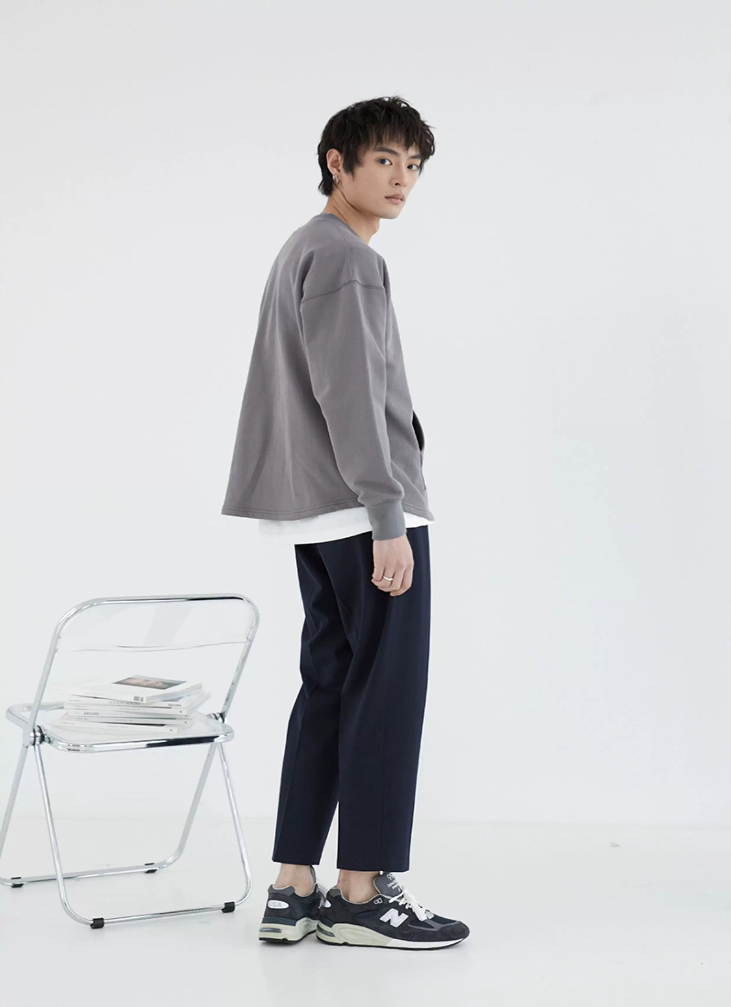 Elastic Waist Loose Ankle Pants