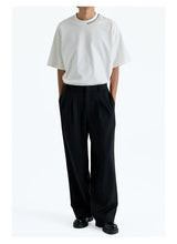 Merino Wool Pleated Elastic Waist Pants