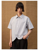 Curved Stripe Short Sleeve Shirt