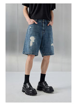 Distressed Patched Denim Pants
