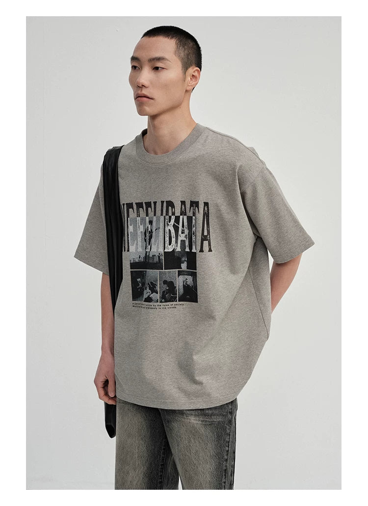 300G Double Yarn Printed Tee