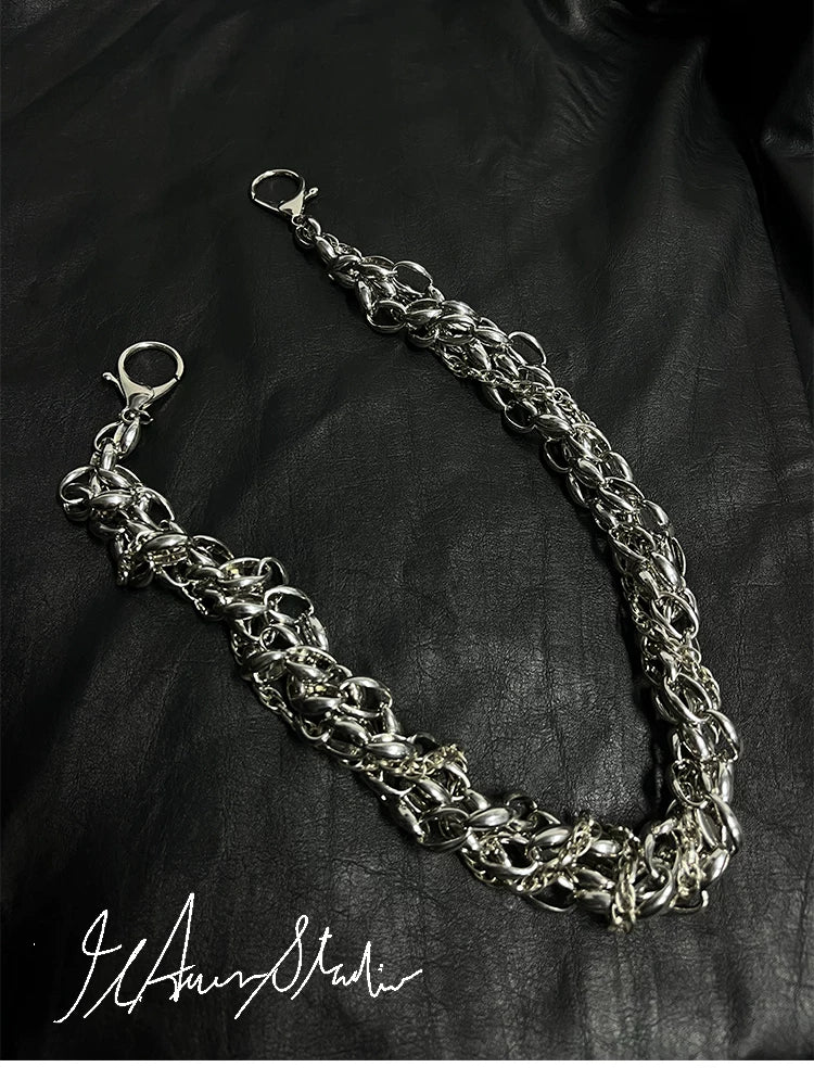 Men's Silver Triple Spiral Pants Chain