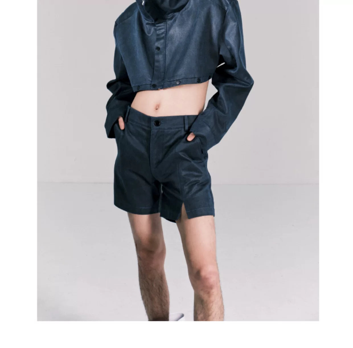 Y2K Cropped Stand Collar Jacket
