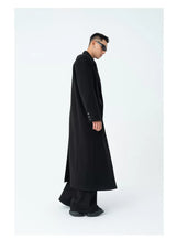 Men's Long Woolen Shoulder-padded Coat