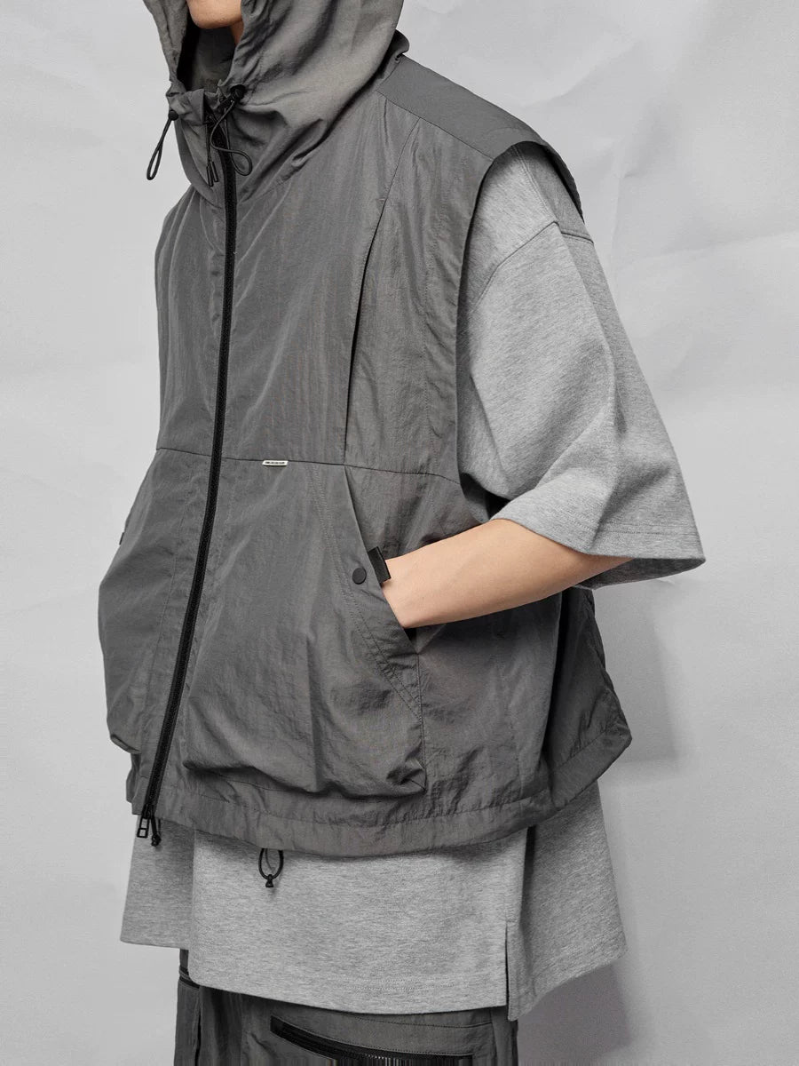 Double Pocket Split Hem Loose Tee