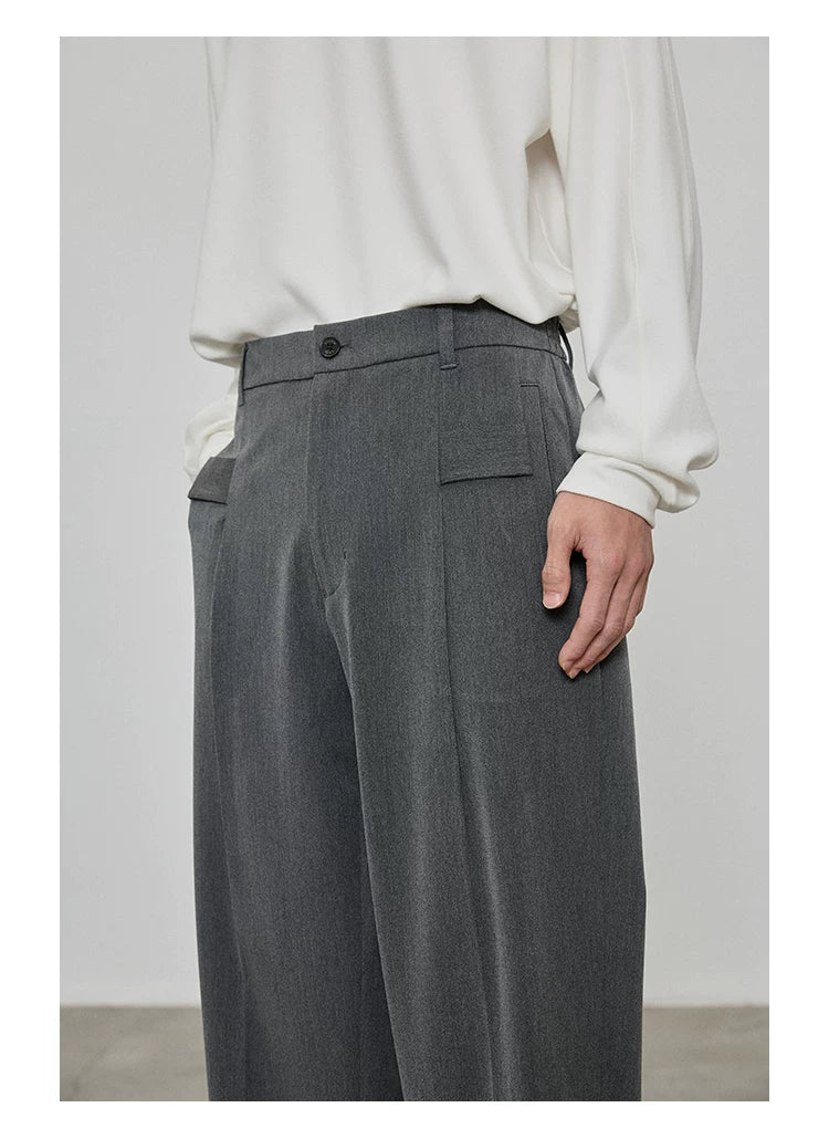Casual Cropped Elastic Waist Pants
