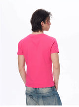 Men's Rhinestone Letter Crew Neck Tees
