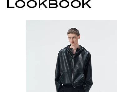 Cropped Lambskin PU Hooded Kangaroo Jacket