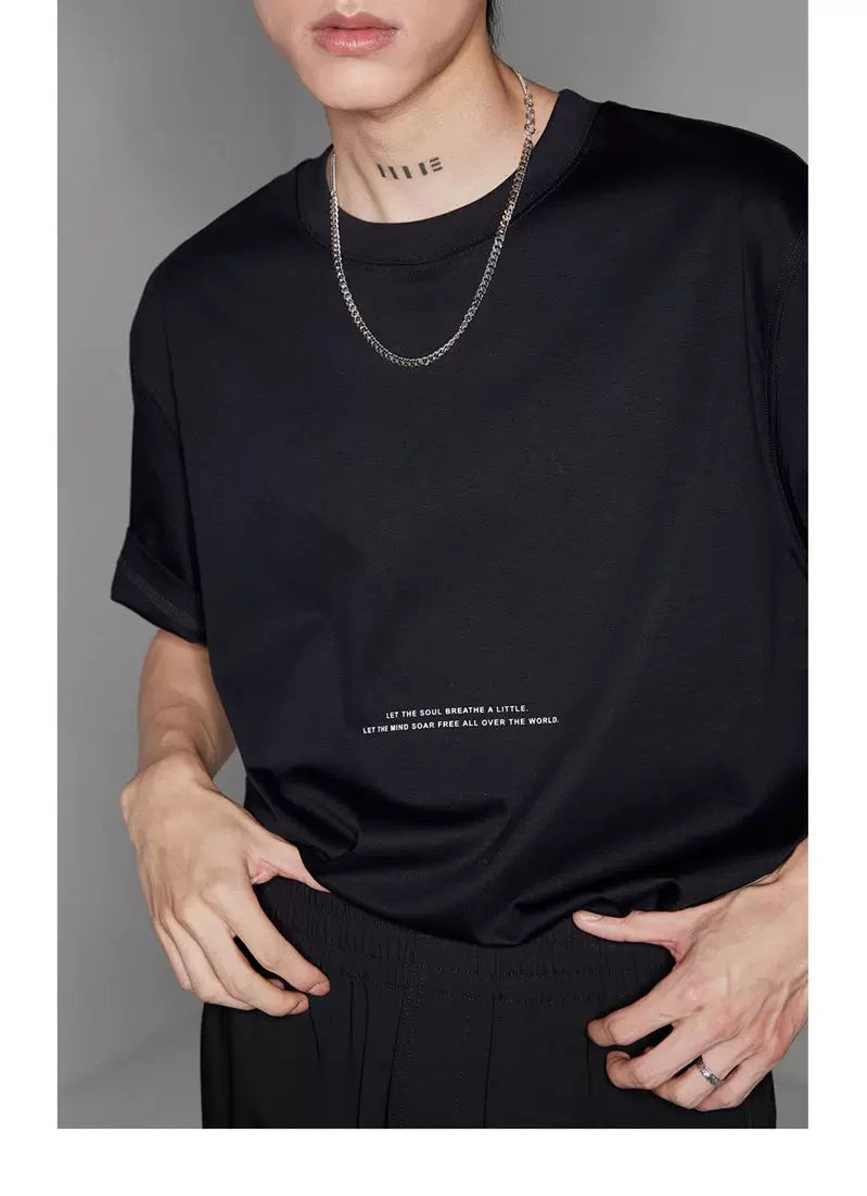 Double-sided Color-block Printed Pima Cotton Tee