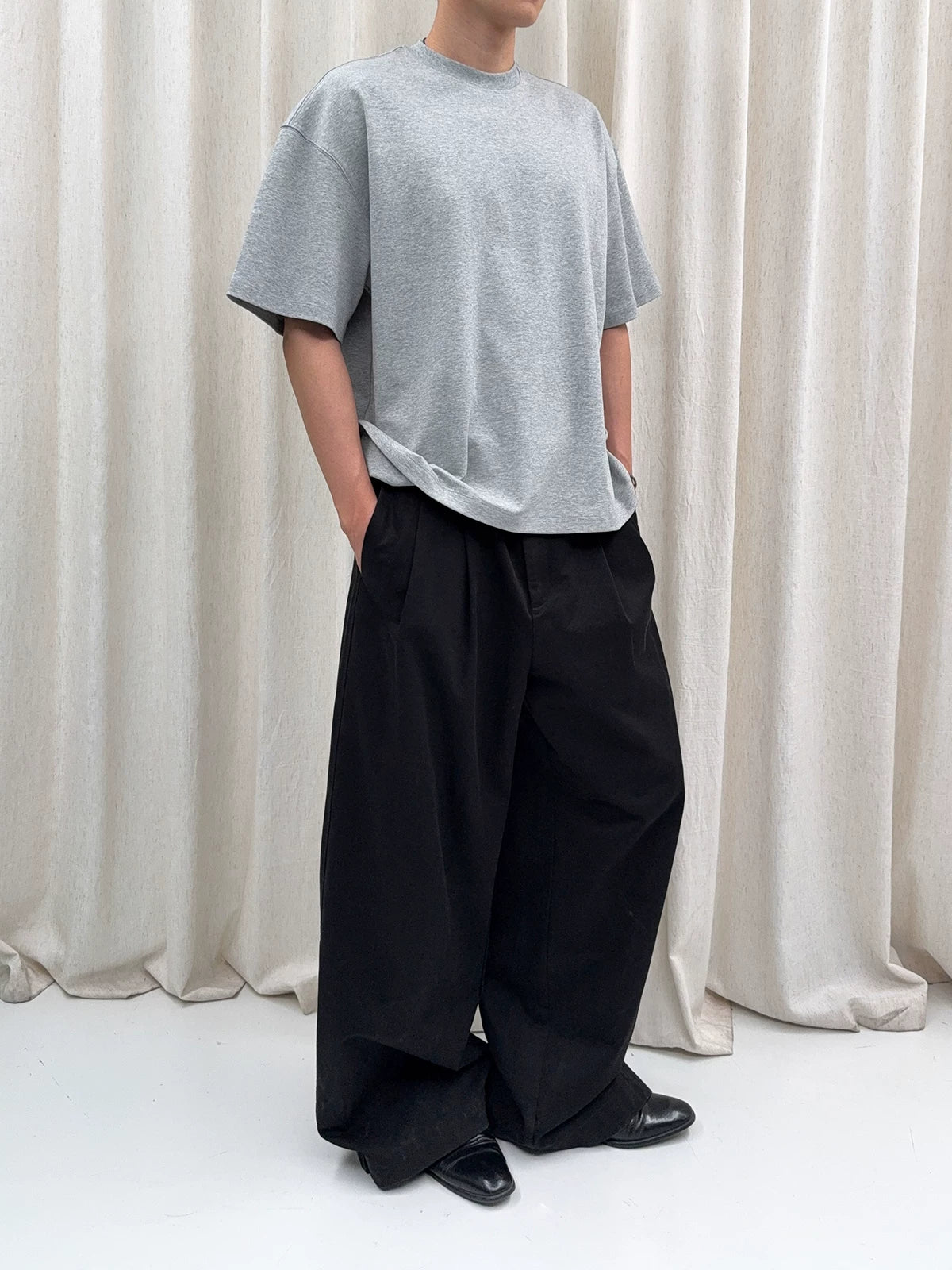 Oversized Short Sleeve Broad Shoulder Tees