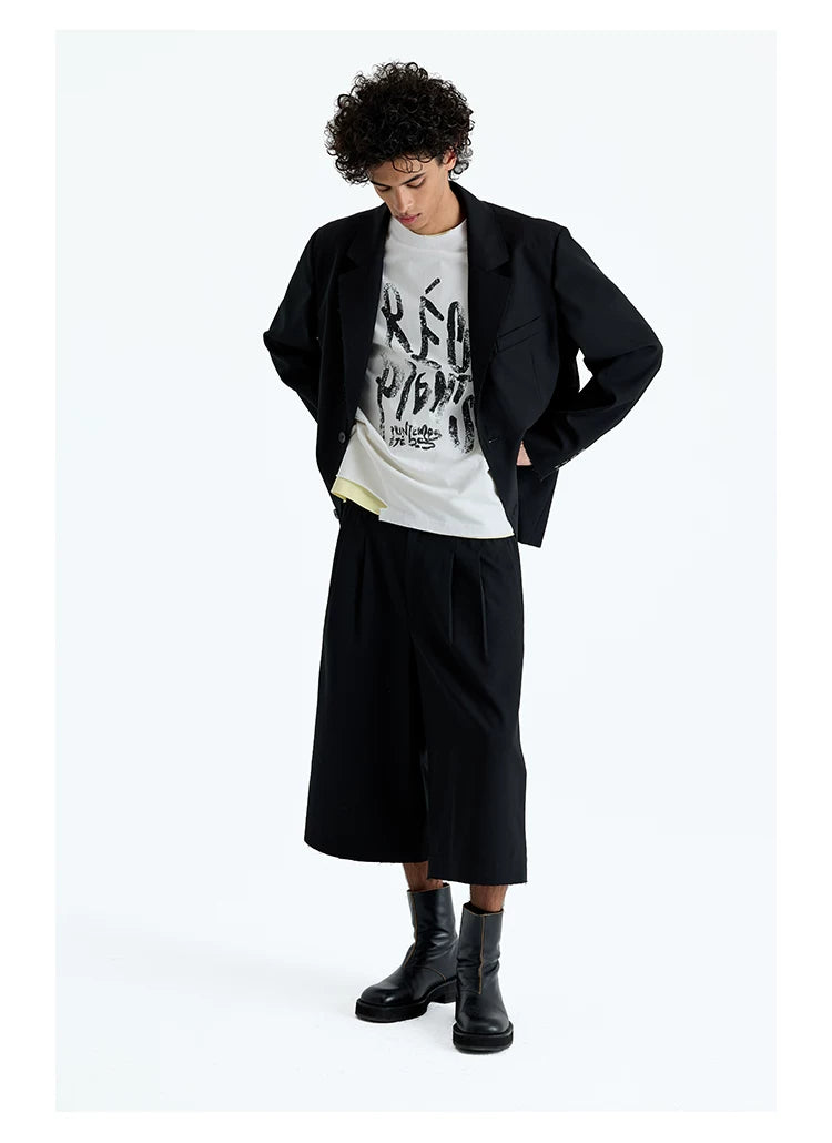 Merino Wool Raw Edge Blazer